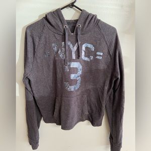 Aeropostale Women’s size L Grey NYC New York Hoodie Sweatshirt